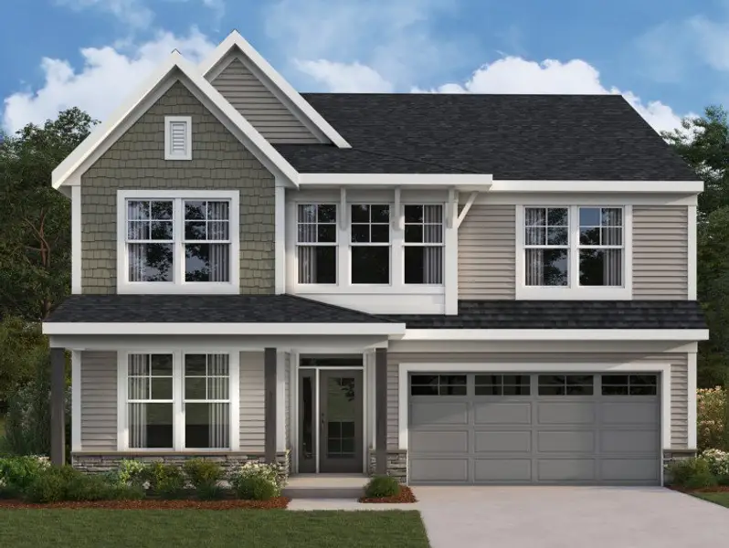 Front exterior of a home in the Lochmoor at Savannah Lakes community, located in Douglasville, GA (Image 2).