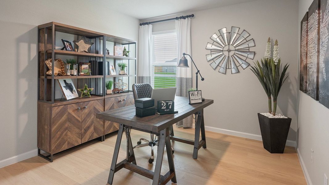 Furnished interior in a model home at Pleasant Hill in Bryan (Image 7).