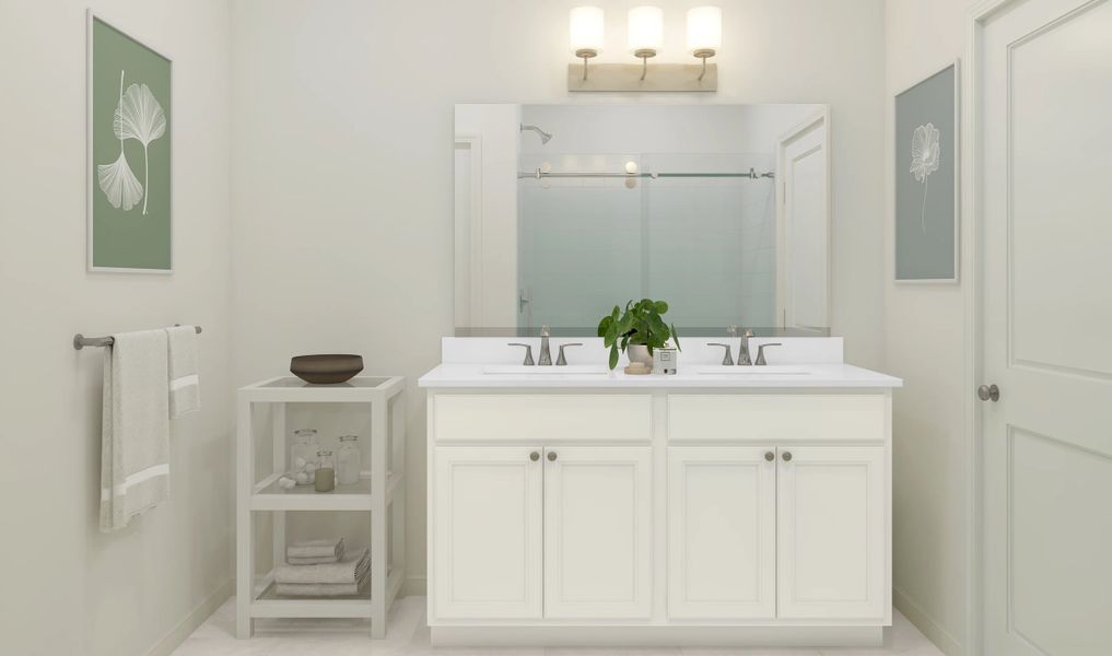 Furnished interior in a model home at Aspire at Canter Creek in Davenport (Image 4).