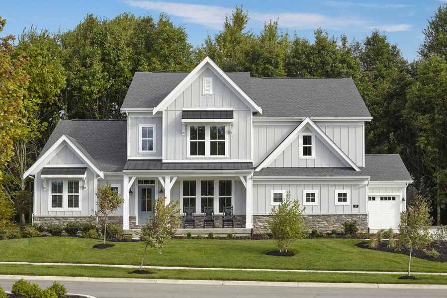 Front exterior of a home in the Twin Lakes community, located in Hoschton, GA (Image 6).