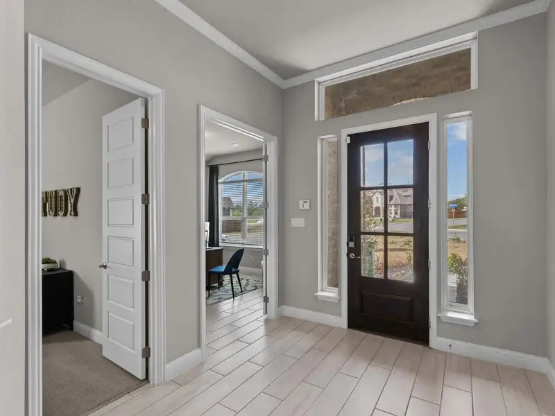 Furnished interior in a model home at The Reserve at Potranco Oaks in Castroville (Image 6).