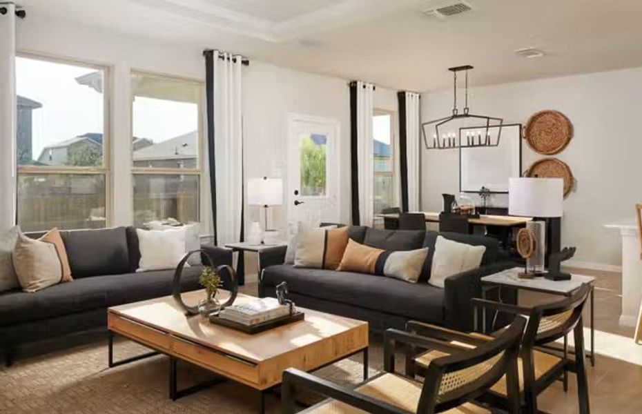 Furnished interior in a model home at Summerlyn in Leander (Image 20).