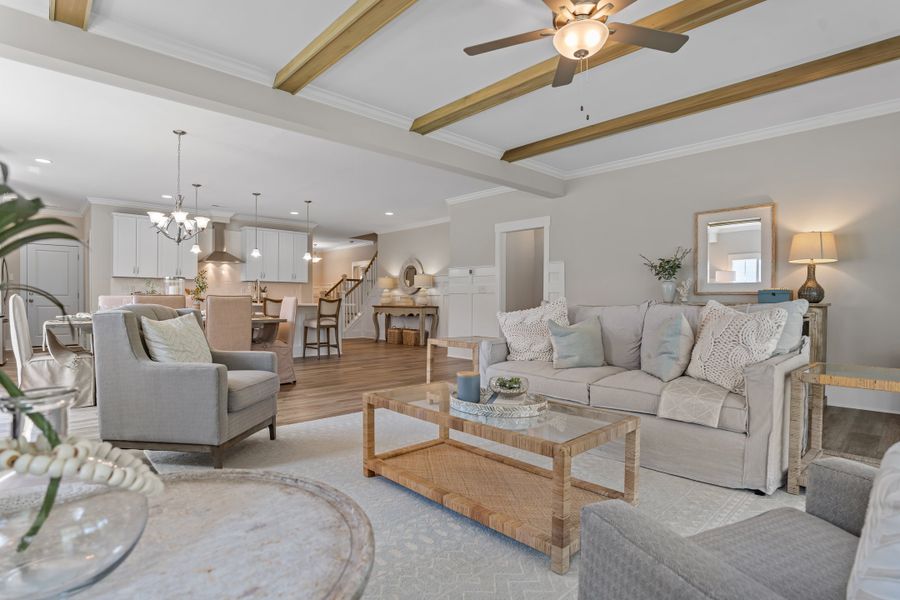 Furnished interior in a model home at Sidbury Landing in Wilmington (Image 6).