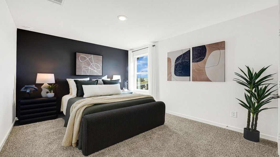 Furnished interior in a model home at Westward Pointe in Sealy (Image 28).