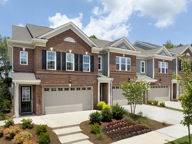 Front exterior of a home in the The Townes at Wade Ardrey community, located in Charlotte, NC (Image 2).