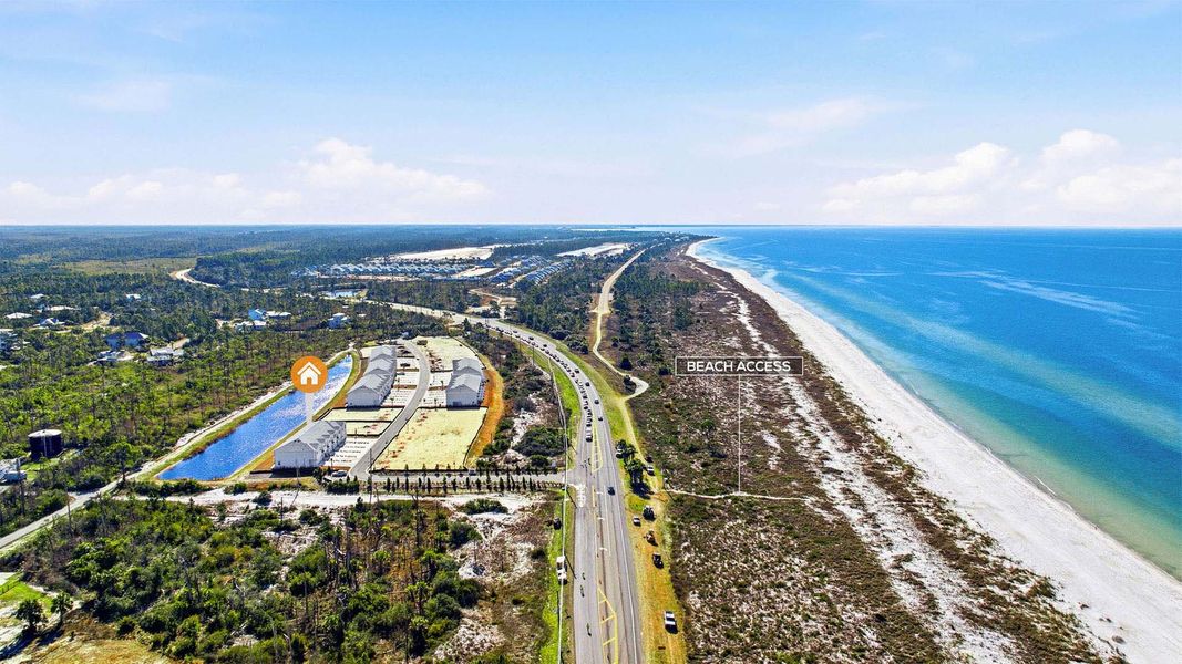 Aerial view of the WindMark Beach community in Port Saint Joe, FL, showing layout and nearby surroundings (Image 11).
