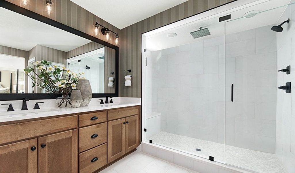 Furnished interior in a model home at Banning Lewis Ranch in Colorado Springs (Image 36).