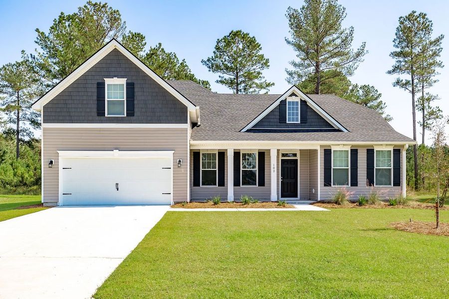 Front exterior of a home in the Covington Pointe community, located in Brunswick, GA (Image 9). Front exterior of a home in the Covington Pointe community, located in Brunswick, GA (Image 9).