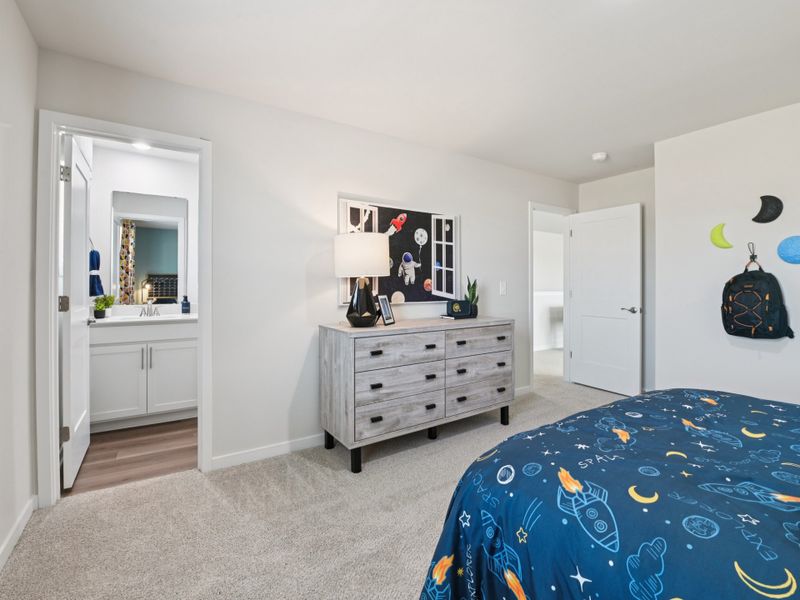 Furnished interior in a model home at Marshburn Landing - Signature Series in Wendell (Image 18).
