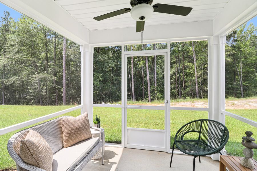 Furnished interior in a model home at Piney Woods Bluff in Columbia (Image 16).