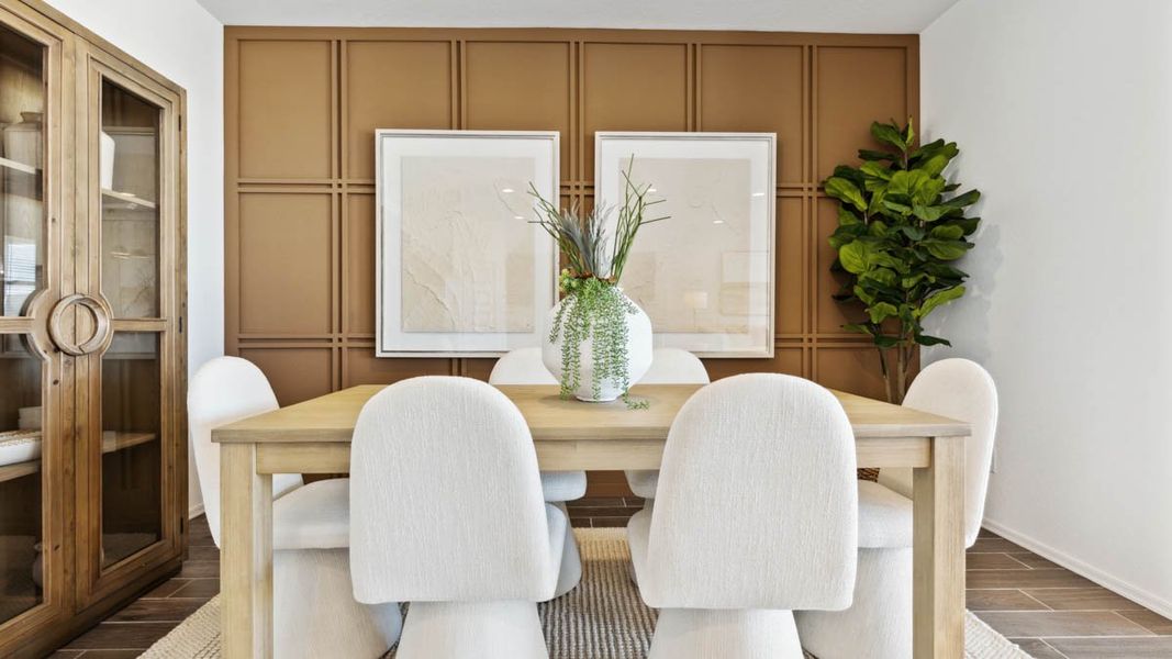 Furnished interior in a model home at Moonlight in Maricopa (Image 9).