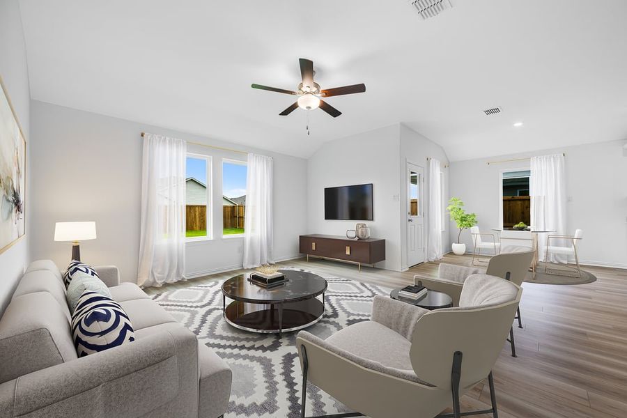 Furnished interior in a model home at River Ridge in Crandall (Image 64).