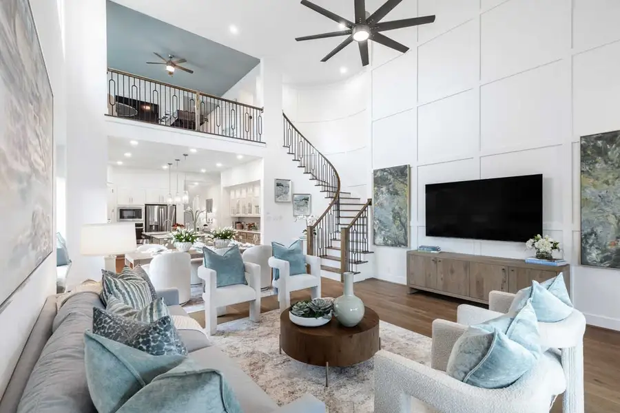 Furnished interior in a model home at Midline in Webster (Image 5).