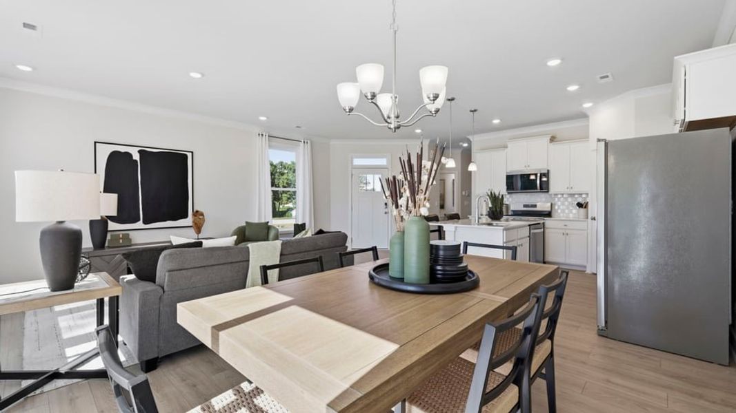 Furnished interior in a model home at Ken's Crossing in Moore (Image 10).