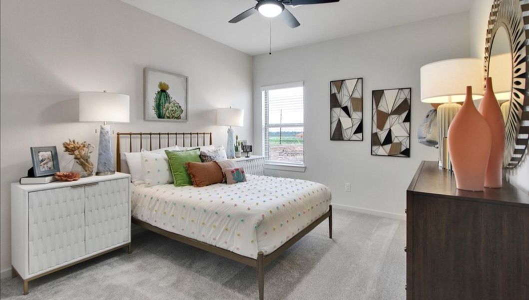 Furnished interior in a model home at Canterra Creek  60' in Iowa Colony (Image 22).