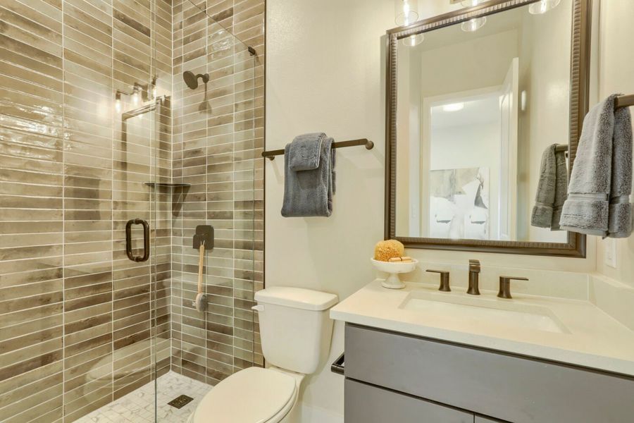 Furnished interior in a model home at Manors Collection - Freedom at Anthem in Kyle (Image 12).