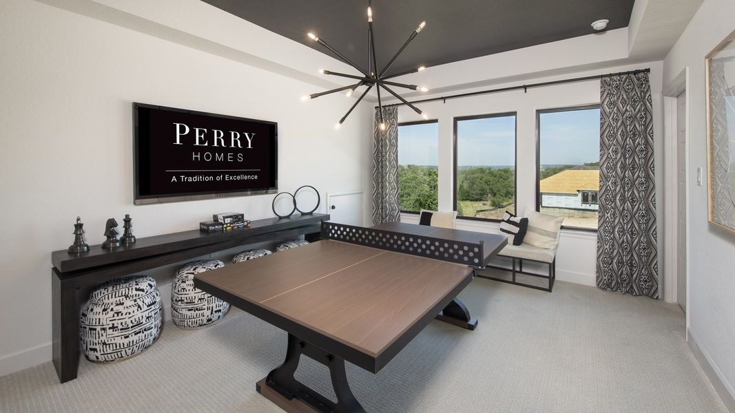 Furnished interior in a model home at Johnson Ranch 55' in Bulverde (Image 22). Furnished interior in a model home at Johnson Ranch 55' in Bulverde (Image 22).