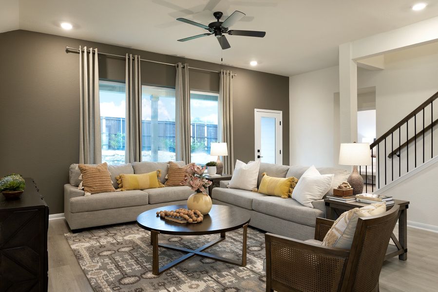 Furnished interior in a model home at Saddle Creek Ranch in Cibolo (Image 5).