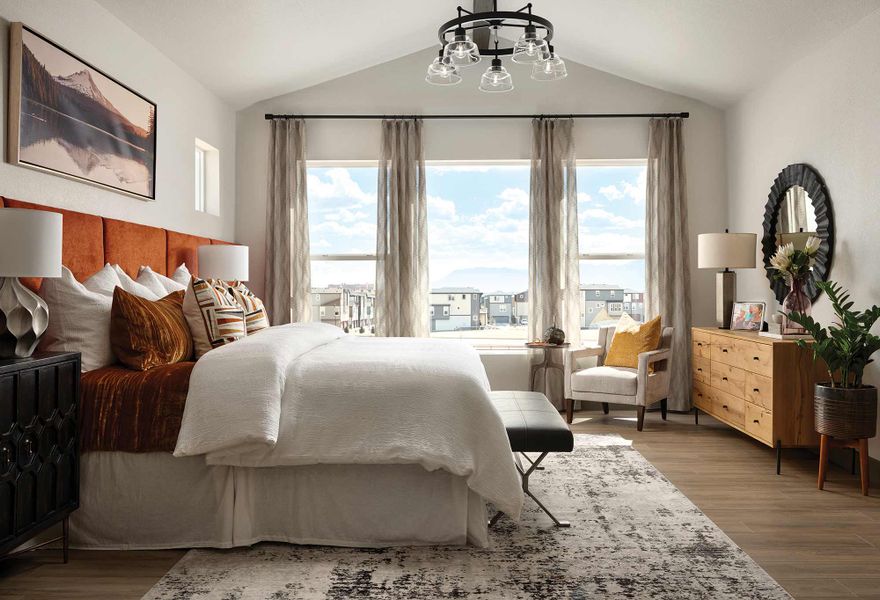 Furnished interior in a model home at Revel Crossing at Wolf Ranch - The Panorama Collection in Colorado Springs (Image 7).