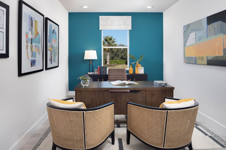 Furnished interior in a model home at Persimmon Place – Garden Series in Wesley Chapel (Image 7).