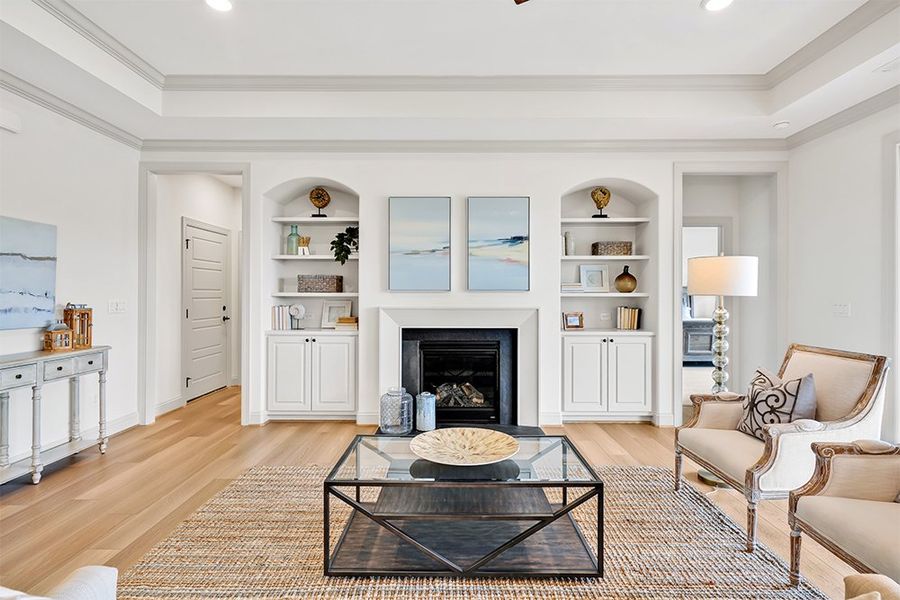 Furnished interior in a model home at Waterway in Southport (Image 12). Furnished interior in a model home at Waterway in Southport (Image 12).