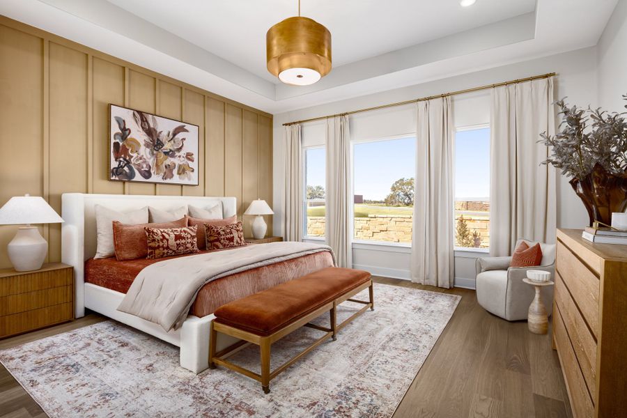 Furnished interior in a model home at Parmer Ranch in Georgetown (Image 23).