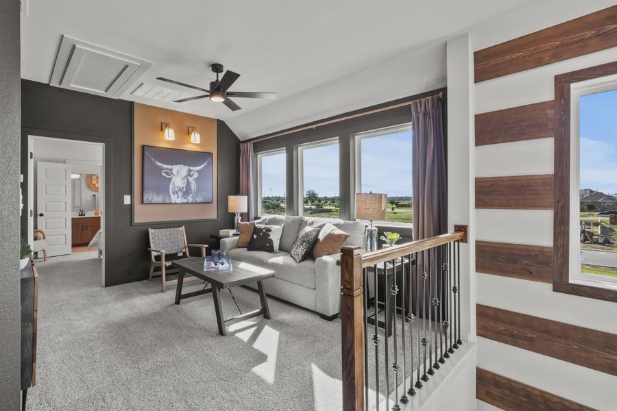 Furnished interior in a model home at Confluence in Marion (Image 24).