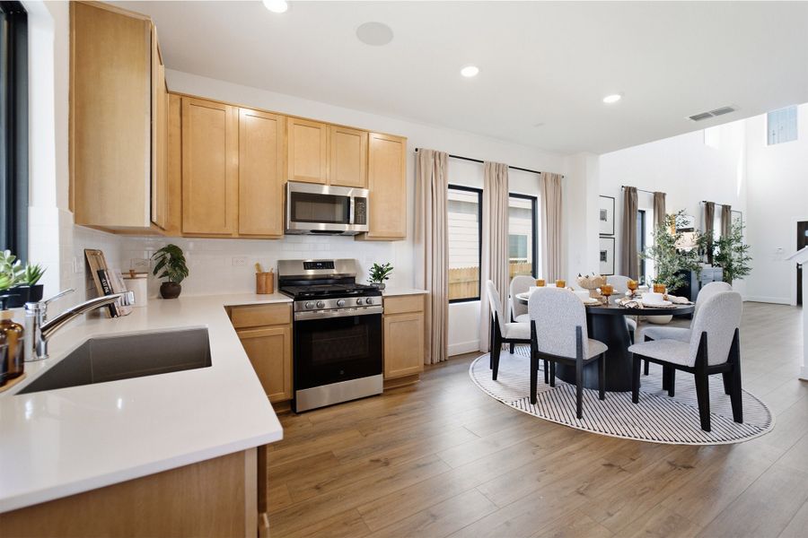 Furnished interior in a model home at Lone Oak in San Antonio (Image 19).