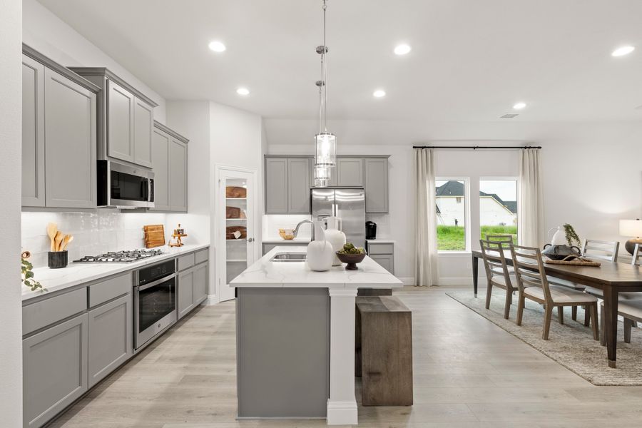 Furnished interior in a model home at Creekside in Royse City (Image 12).