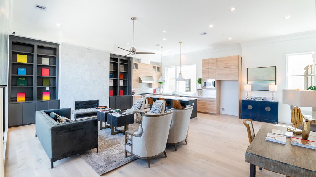 Furnished interior in a model home at Crocker Street in Houston (Image 8).