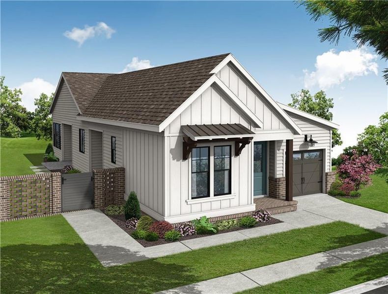 Front exterior of a home in the Aberdeen community, located in Hoschton, GA (Image 5).