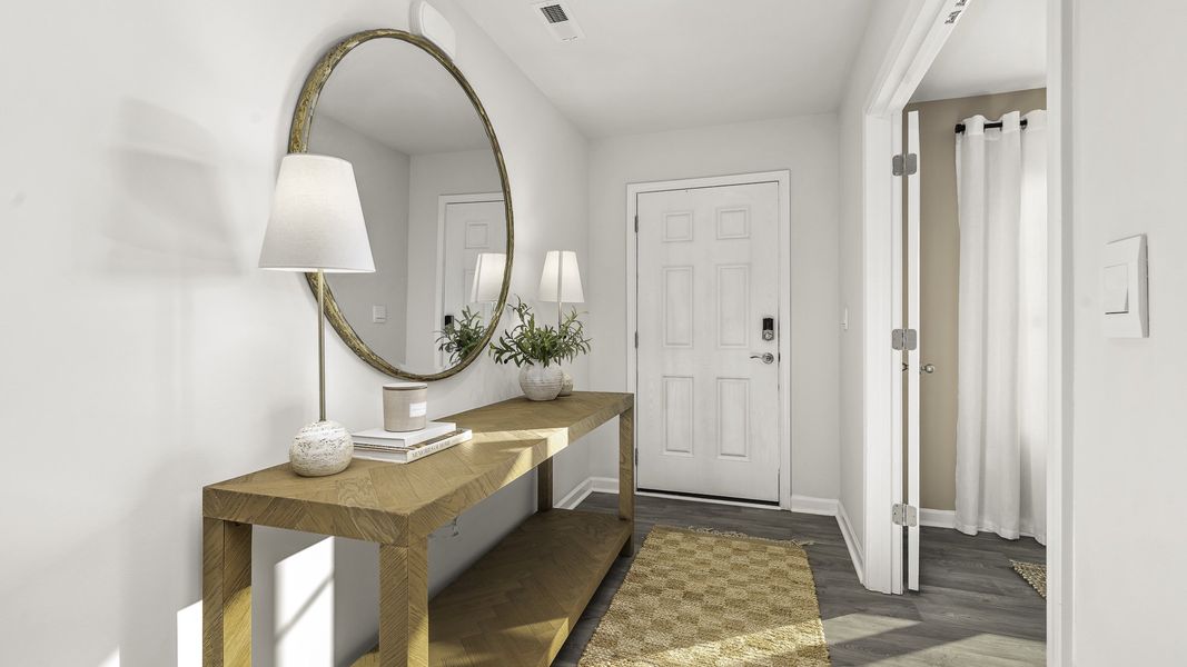 Furnished interior in a model home at Evergreen Landing in Lexington (Image 14).