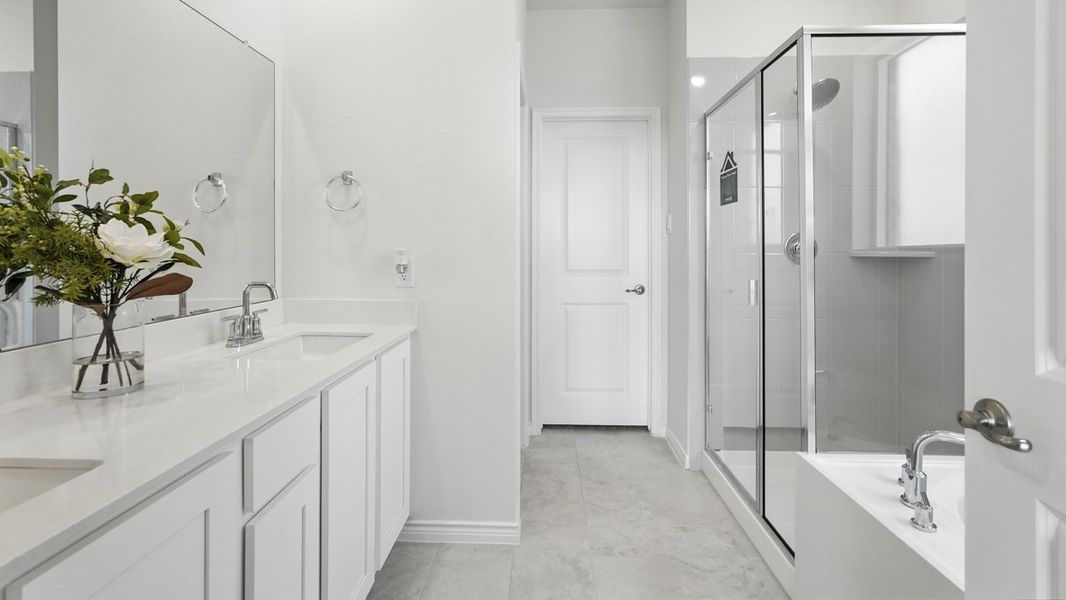 Furnished interior in a model home at Morning Ridge in Princeton (Image 29).