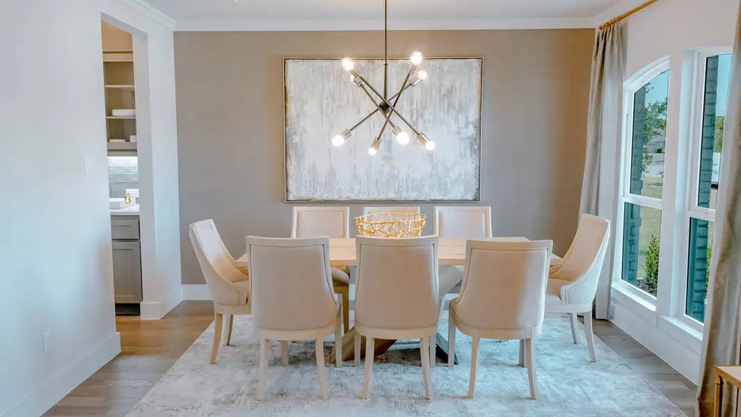 Furnished interior in a model home at Mira Lagos Crossing in Grand Prairie (Image 3).