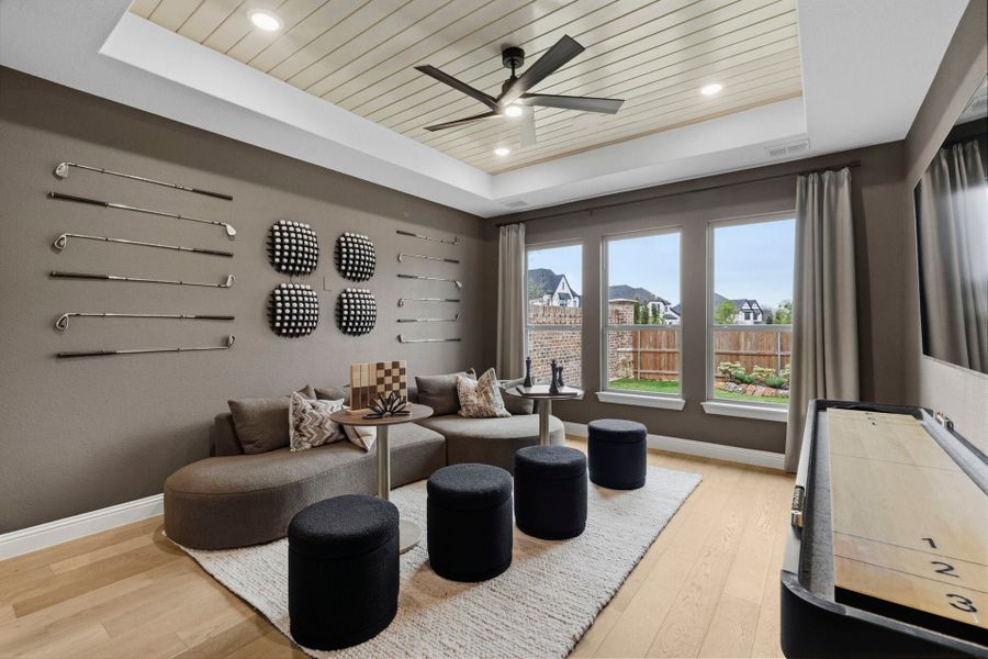 Furnished interior in a model home at Mustang Lakes in McKinney (Image 30).