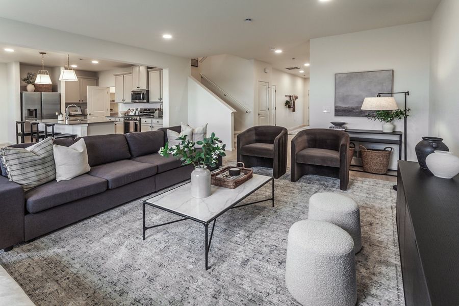 Furnished interior in a model home at Granary Trailblazer Collection - Single Family Homes in Johnstown (Image 10). Furnished interior in a model home at Granary Trailblazer Collection - Single Family Homes in Johnstown (Image 10).