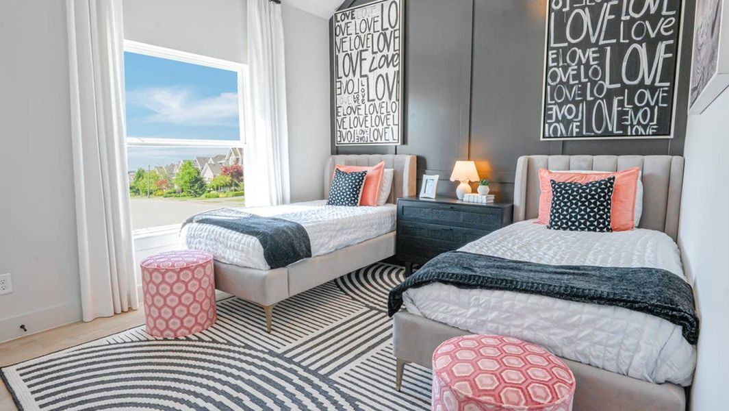Furnished interior in a model home at Brookfield in Melissa (Image 33).