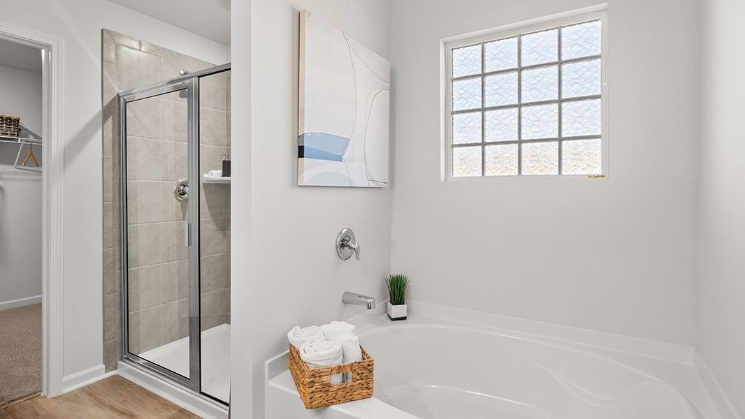 Furnished interior in a model home at Hamptons at Riverwood South in Dallas (Image 20).