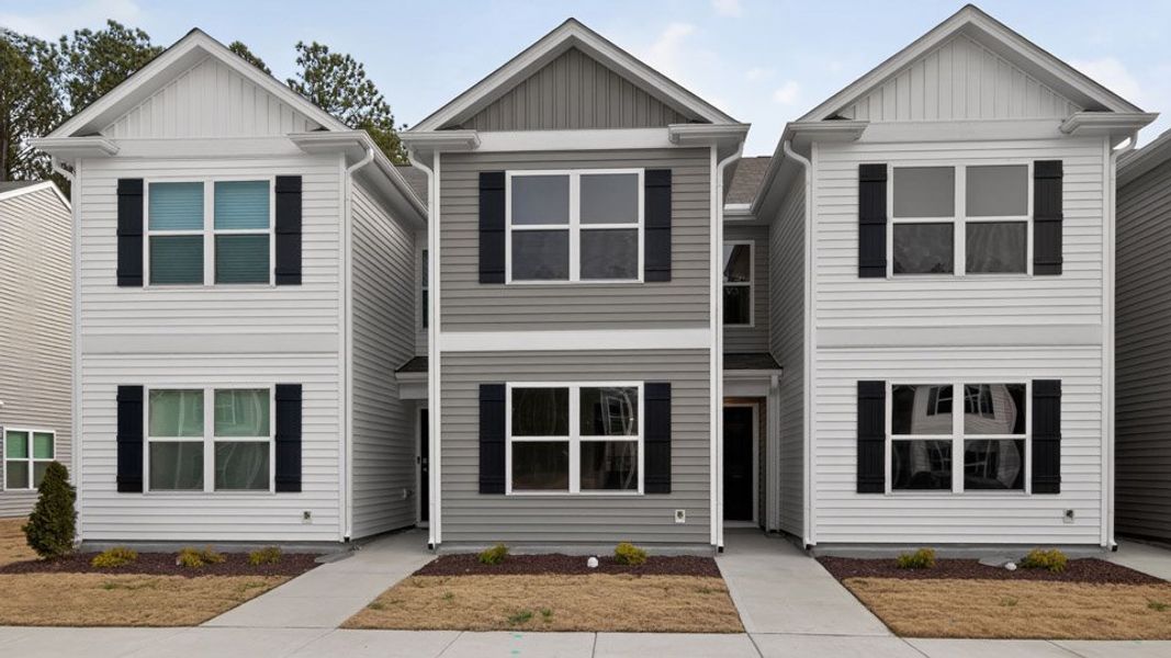 Front exterior of a home in the Thornton Townes community, located in Raleigh, NC (Image 10).