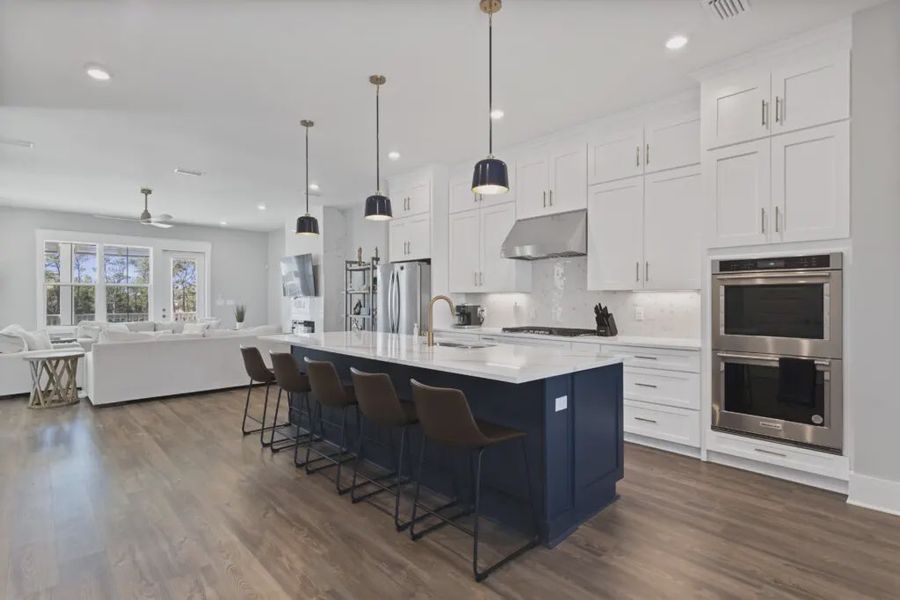 Furnished interior in a model home at Twin Palms in Inlet Beach (Image 21).