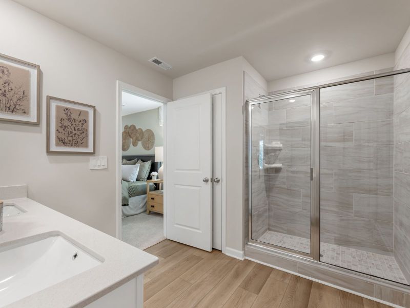 Furnished interior in a model home at Northwoods at Mirror Lake in Villa Rica (Image 14).