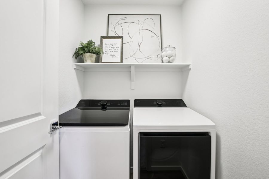 Furnished interior in a model home at Timnath Ranch Townhomes in Timnath (Image 38).