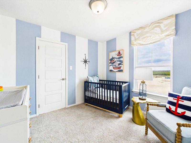 Furnished interior in a model home at Fairway Crossing in Converse (Image 15).