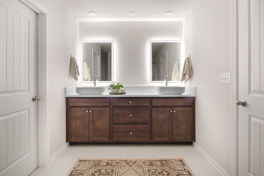 Furnished interior in a model home at The Bluffs At Carey Station in Greensboro (Image 15).