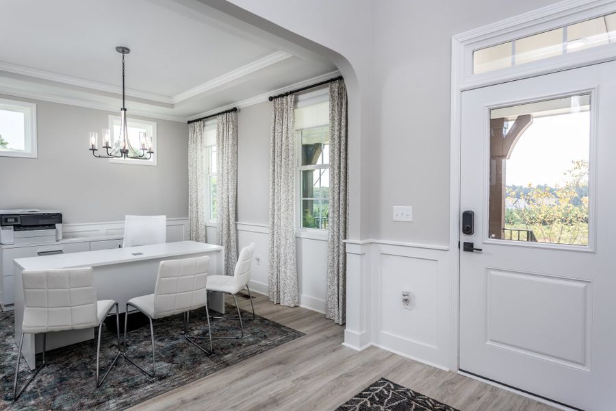 Furnished interior in a model home at The View in Durham (Image 7).