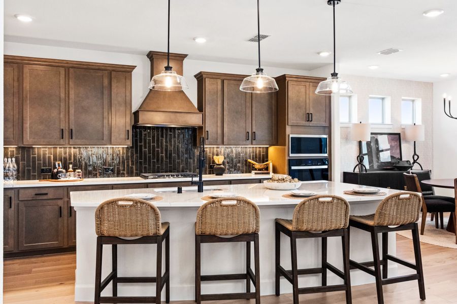 Furnished interior in a model home at Waterbend in Euless (Image 7).