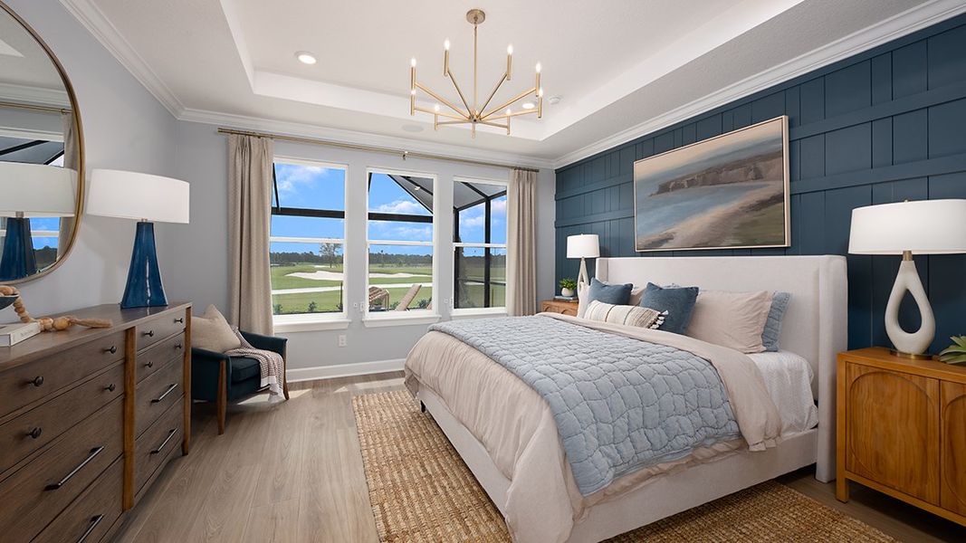 Furnished interior in a model home at Esplanade at Pinewalk in St. Johns (Image 4). Furnished interior in a model home at Esplanade at Pinewalk in St. Johns (Image 4).