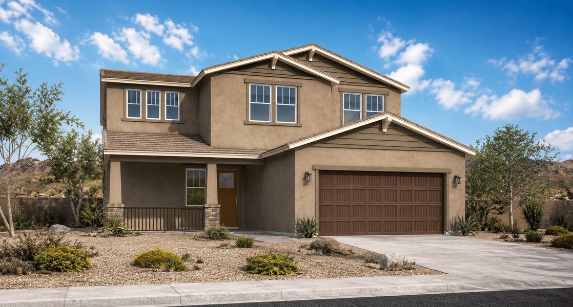 Front exterior of a home in the Alta Vida at Westpark community, located in Buckeye, AZ (Image 17). Front exterior of a home in the Alta Vida at Westpark community, located in Buckeye, AZ (Image 17).