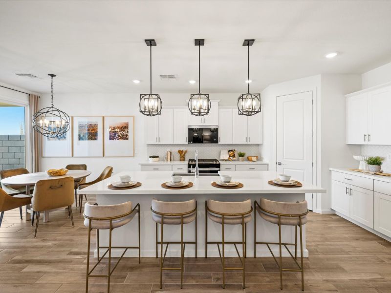 Furnished interior in a model home at Meritage Homes by Teravalis - Reserve Series in Buckeye (Image 5).