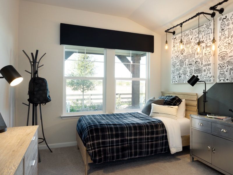 Secondary bedrooms are a great size for the kids or guests.